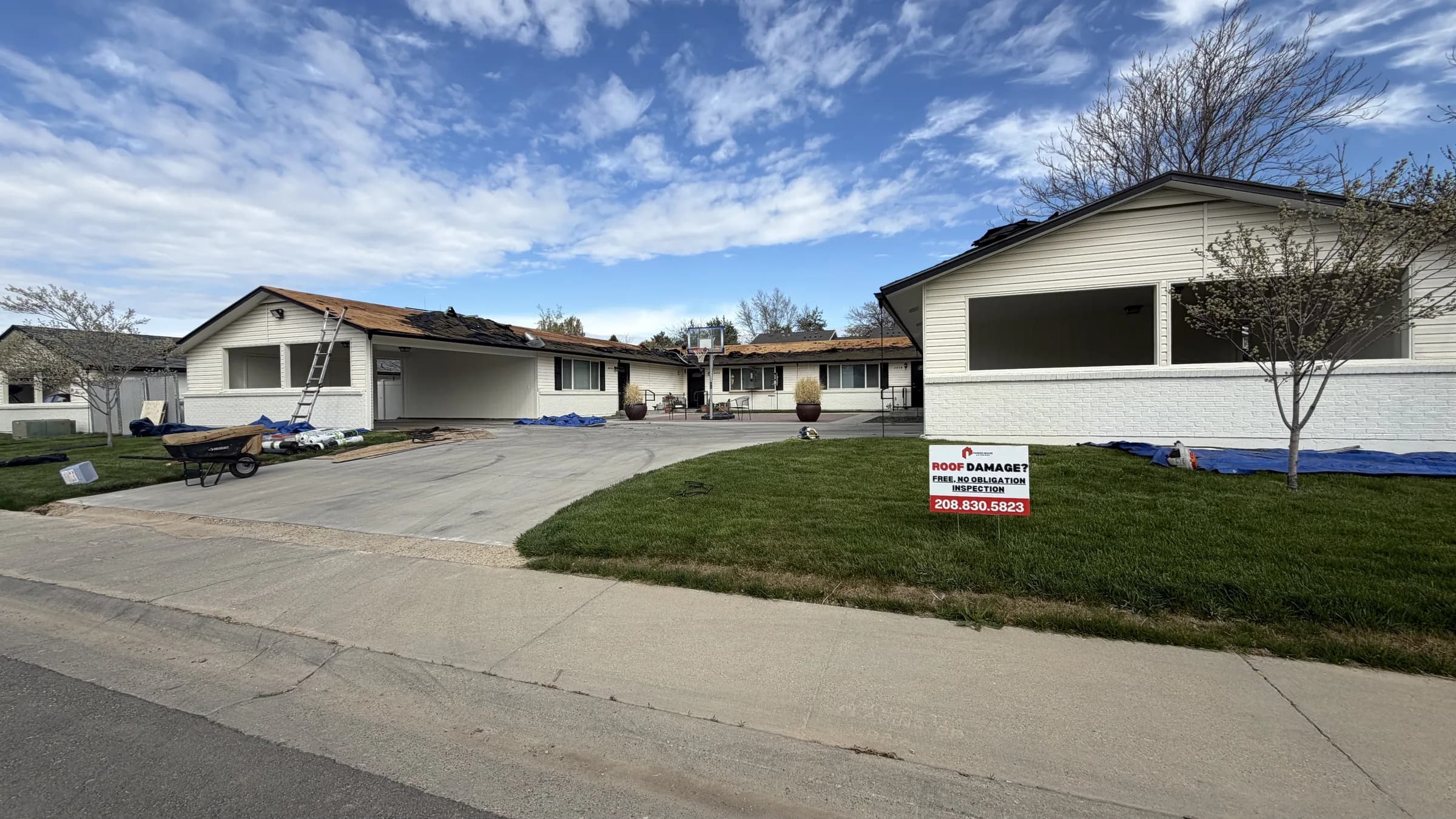 Boise multifamily roof replacement during full shingle tear-off