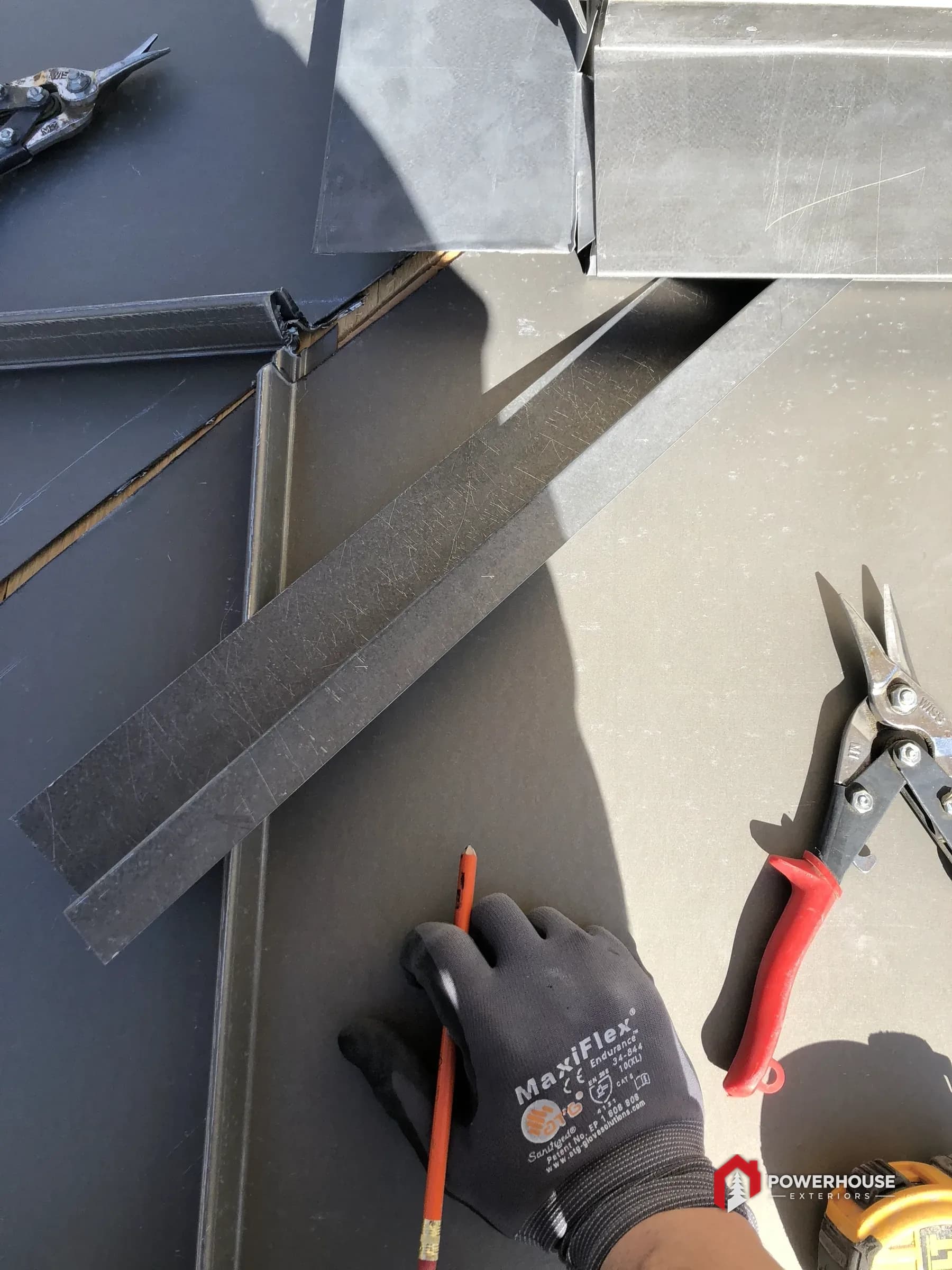 Roof-to-wall flashing detail being installed by a PowerHouse Exteriors crew in the Treasure Valley.